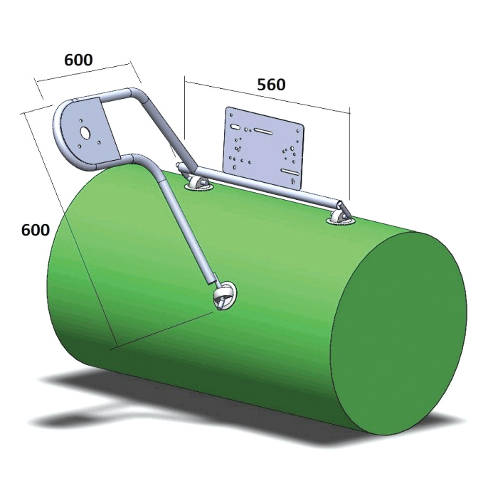 Стойка рулевая с креплением на баллон надувной лодки 25мм в Уфе
