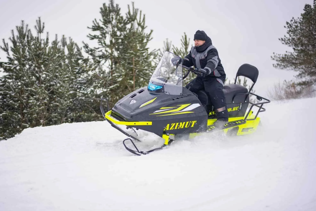 Миниснегоход Бурлак Азимут 20 л.с. , эл.запуск, реверс, тормоз гидравл, капот черный в Уфе