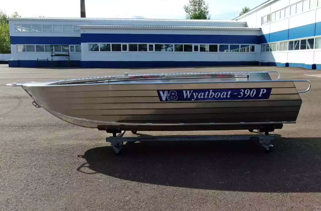 Алюминиевая лодка Wyatboat-390РМ увеличенный борт в Уфе