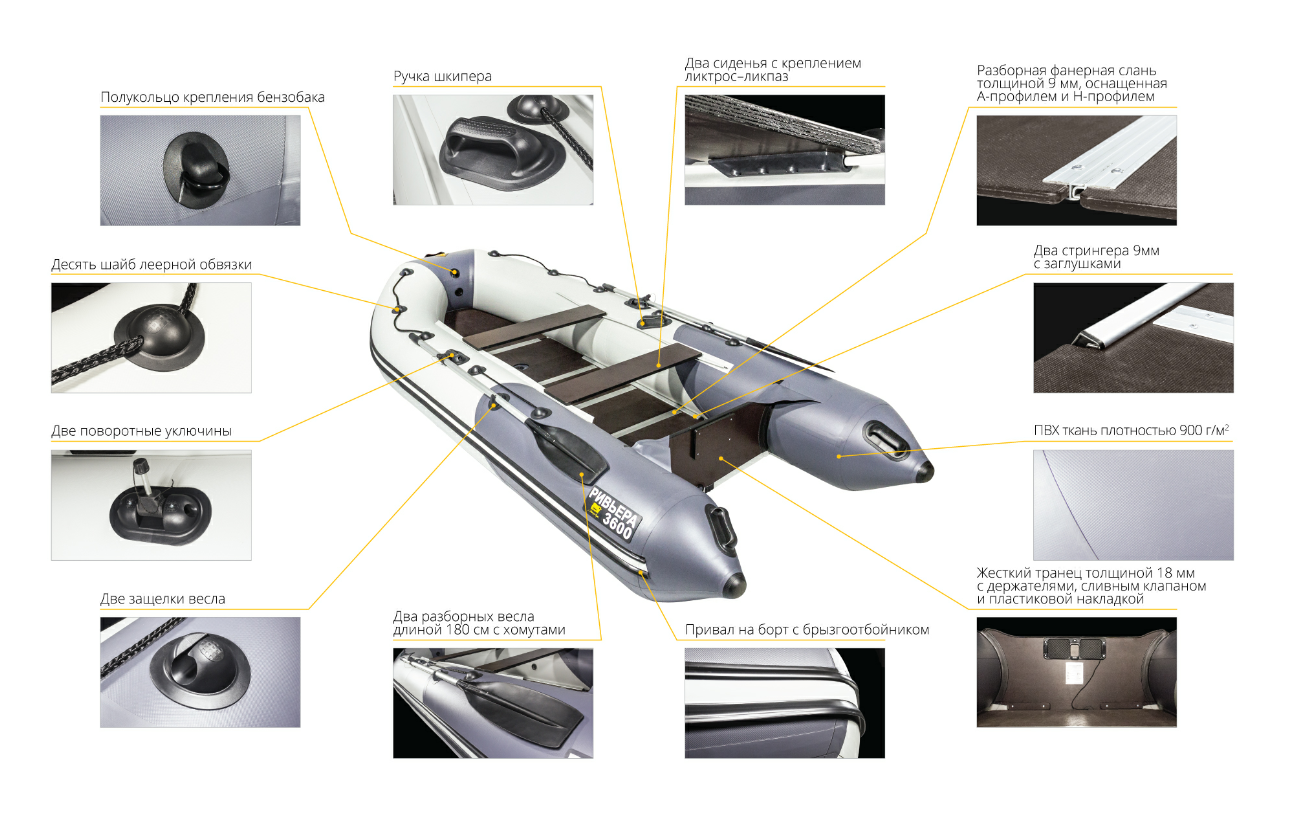 Лодка Ривьера Компакт 3600 СК в Уфе
