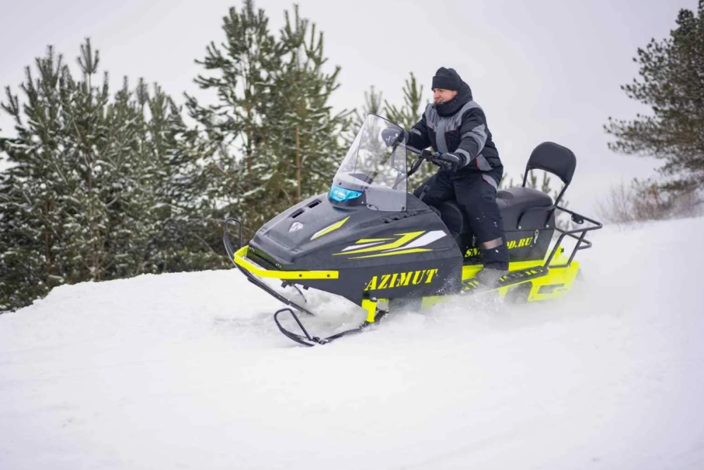 Миниснегоход Бурлак Азимут 24 л.с. , эл.запуск, реверс, тормоз гидравл, капот черный в Уфе