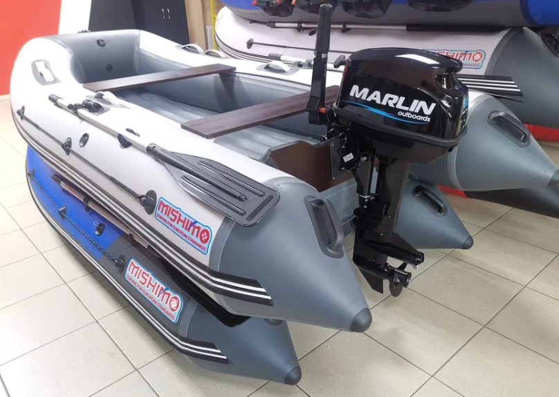 КОМПЛЕКТ ЛОДКА MISHIMO LITE 335 + МОТОР 9,8 Л.С. в Уфе