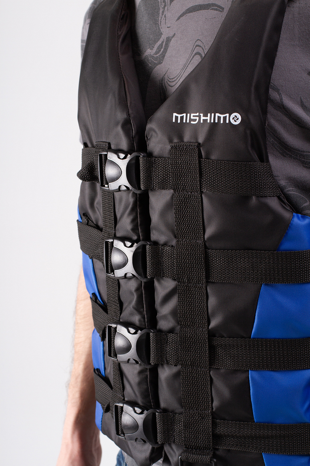 Жилет спасательный MISHIMO PRO Премиум качества Черно-синий в Уфе