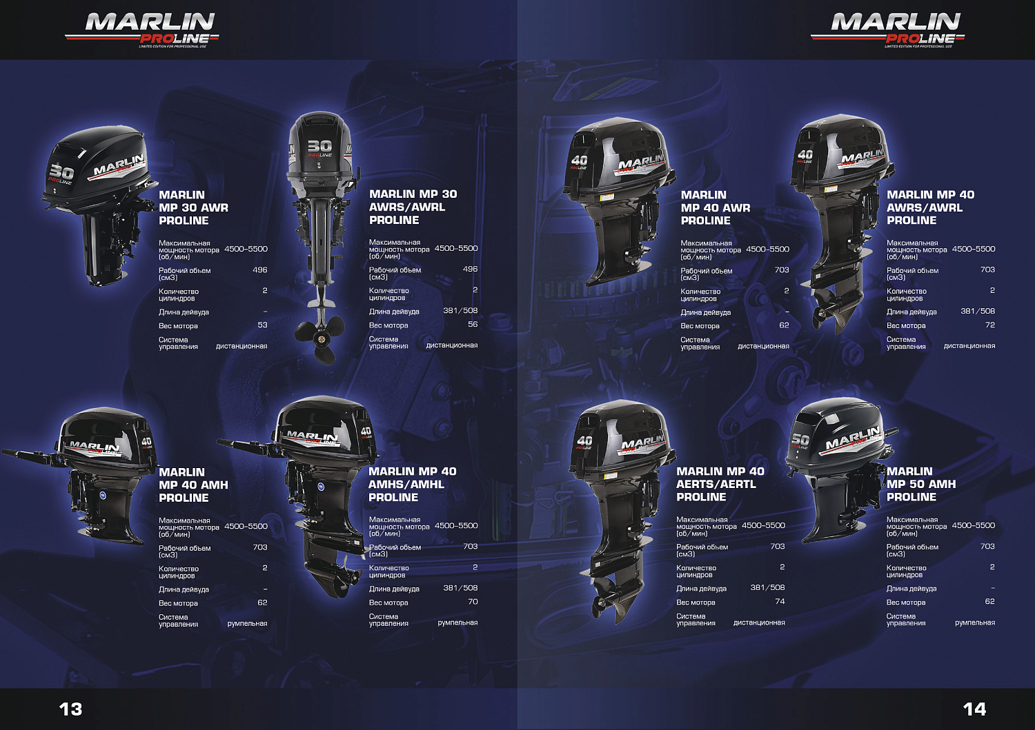 Лодочный мотор MARLIN PROLINE MP 50 AMH ПОД ВОДОМЕТ в Уфе