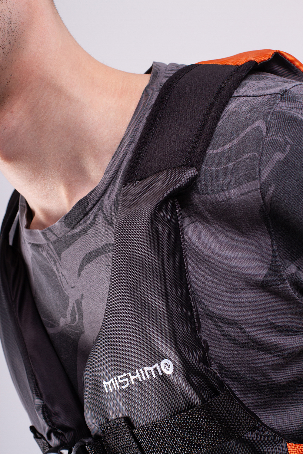 Жилет спасательный MISHIMO PRO Премиум качества Черно-оранжевый в Уфе