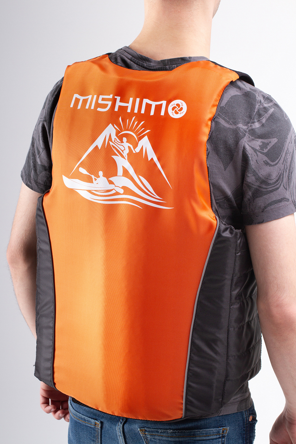 Жилет спасательный MISHIMO PRO Премиум качества Черно-оранжевый в Уфе